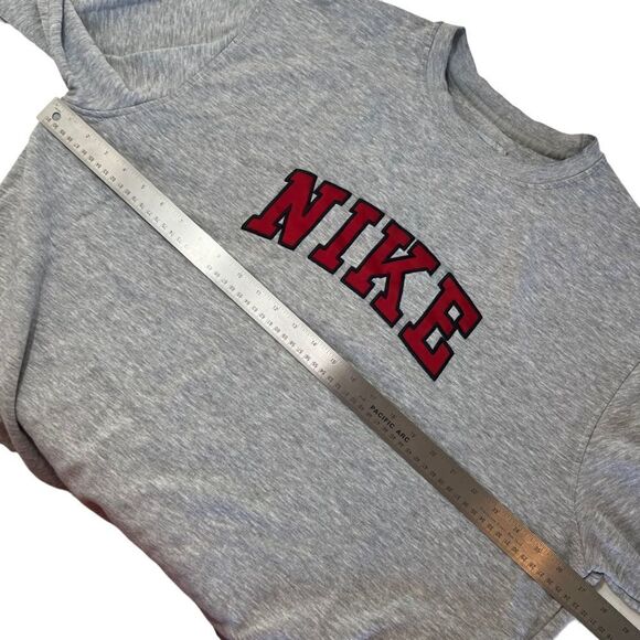 Vintage Early 00s Nike Grey Embroidered Spell Out Sweatshirt - Picture 8 of 10